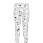 Doodle Bull Terrier Pattern Print Men's leggings