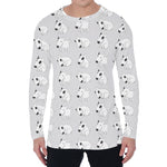 Doodle Bull Terrier Pattern Print Men's Long Sleeve T-Shirt