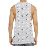 Doodle Bull Terrier Pattern Print Men's Muscle Tank Top