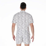 Doodle Bull Terrier Pattern Print Men's Rompers