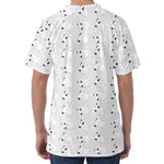 Doodle Bull Terrier Pattern Print Men's Velvet T-Shirt