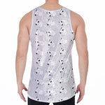 Doodle Bull Terrier Pattern Print Men's Velvet Tank Top