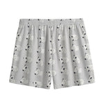 Doodle Bull Terrier Pattern Print Mesh Shorts