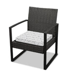 Doodle Bull Terrier Pattern Print Outdoor Seat Cushion Cover