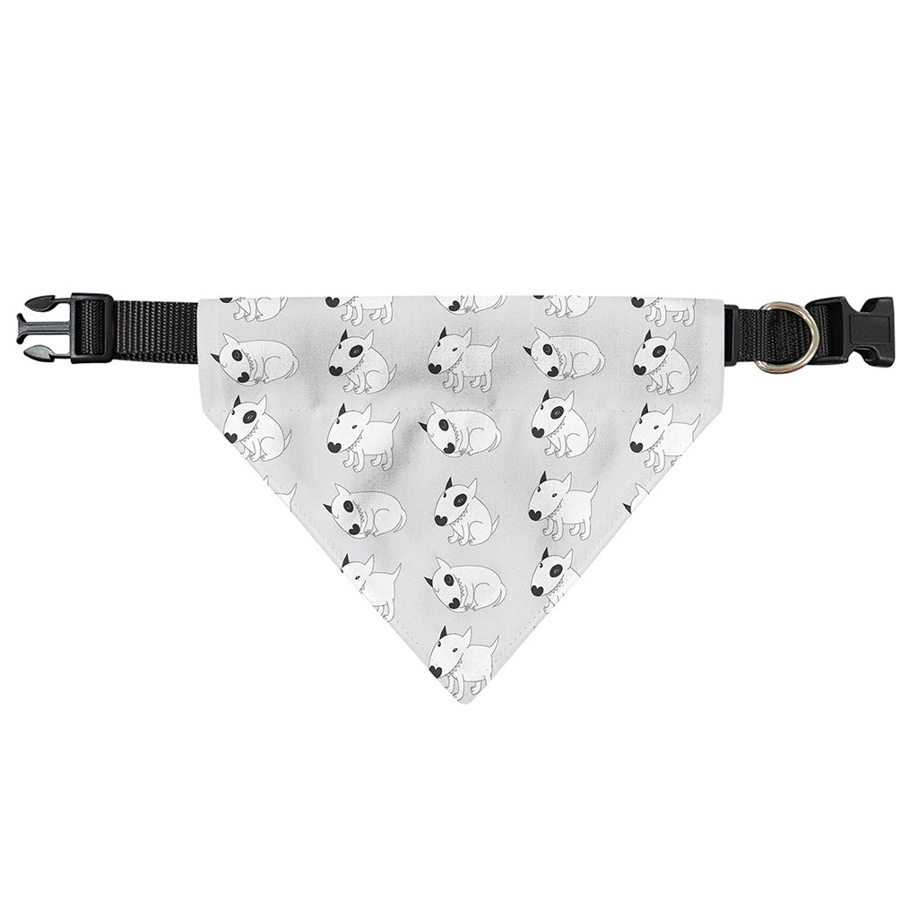 Doodle Bull Terrier Pattern Print Over The Collar Dog Bandana