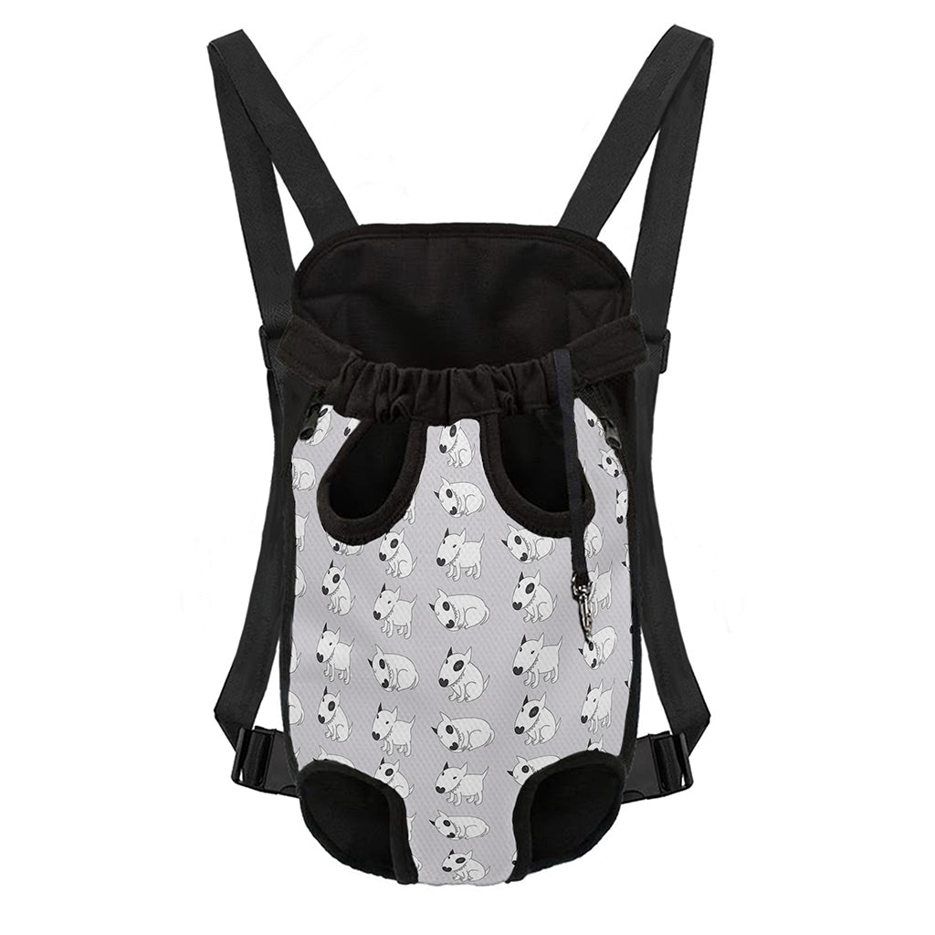 Doodle Bull Terrier Pattern Print Pet Carrier Backpack