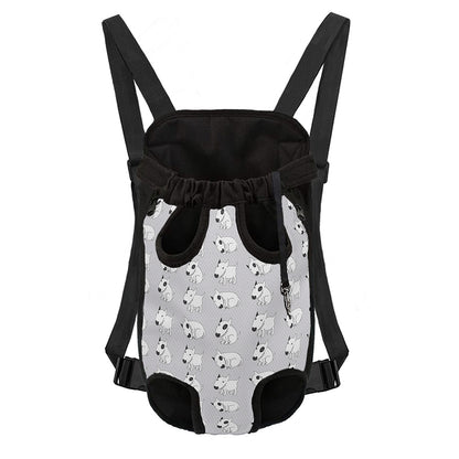 Doodle Bull Terrier Pattern Print Pet Carrier Backpack
