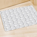 Doodle Bull Terrier Pattern Print Polyester Doormat