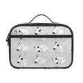Doodle Bull Terrier Pattern Print Portable Lunch Bag