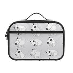 Doodle Bull Terrier Pattern Print Portable Lunch Bag