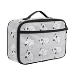 Doodle Bull Terrier Pattern Print Portable Lunch Bag