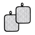 Doodle Bull Terrier Pattern Print Pot Holders