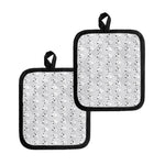 Doodle Bull Terrier Pattern Print Pot Holders