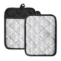 Doodle Bull Terrier Pattern Print Pot Holders With Pocket