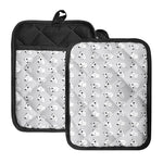 Doodle Bull Terrier Pattern Print Pot Holders With Pocket