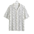 Doodle Bull Terrier Pattern Print Rayon Hawaiian Shirt