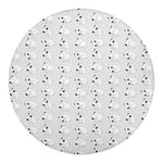 Doodle Bull Terrier Pattern Print Round Blanket