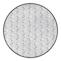 Doodle Bull Terrier Pattern Print Round Floor Mat