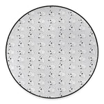 Doodle Bull Terrier Pattern Print Round Floor Mat