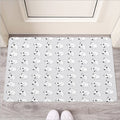 Doodle Bull Terrier Pattern Print Rubber Doormat