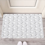 Doodle Bull Terrier Pattern Print Rubber Doormat