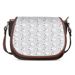 Doodle Bull Terrier Pattern Print Saddle Bag