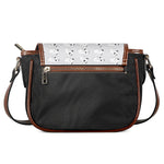 Doodle Bull Terrier Pattern Print Saddle Bag