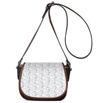 Doodle Bull Terrier Pattern Print Saddle Bag
