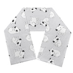 Doodle Bull Terrier Pattern Print Scarf