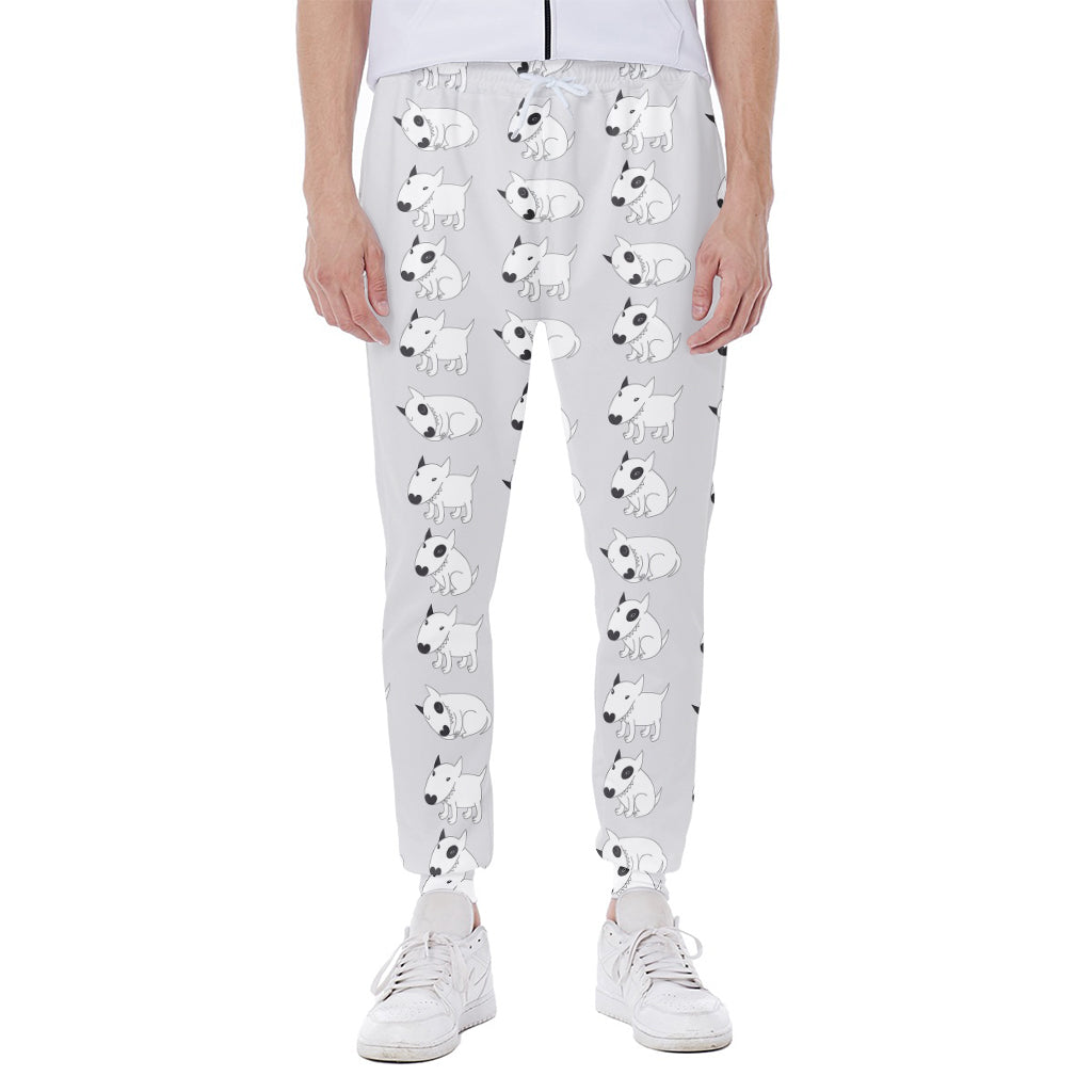 Doodle Bull Terrier Pattern Print Scuba Joggers