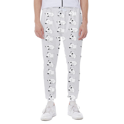 Doodle Bull Terrier Pattern Print Scuba Joggers