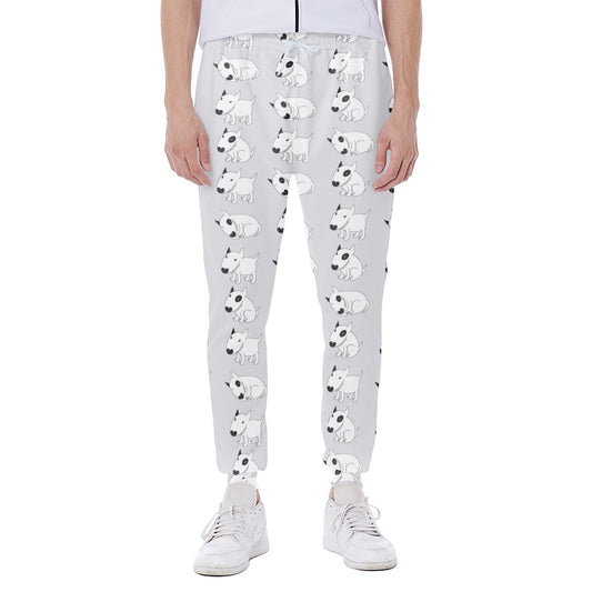 Doodle Bull Terrier Pattern Print Scuba Joggers