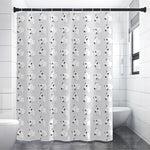 Doodle Bull Terrier Pattern Print Shower Curtain