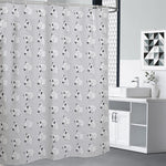 Doodle Bull Terrier Pattern Print Shower Curtain