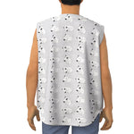 Doodle Bull Terrier Pattern Print Sleeveless Baseball Jersey