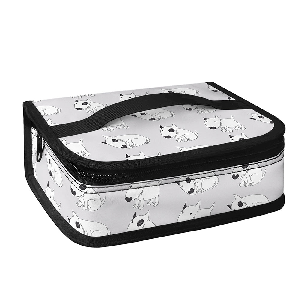 Doodle Bull Terrier Pattern Print Small Lunch Bag