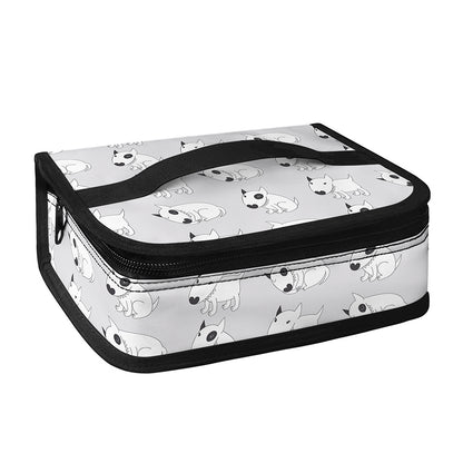 Doodle Bull Terrier Pattern Print Small Lunch Bag