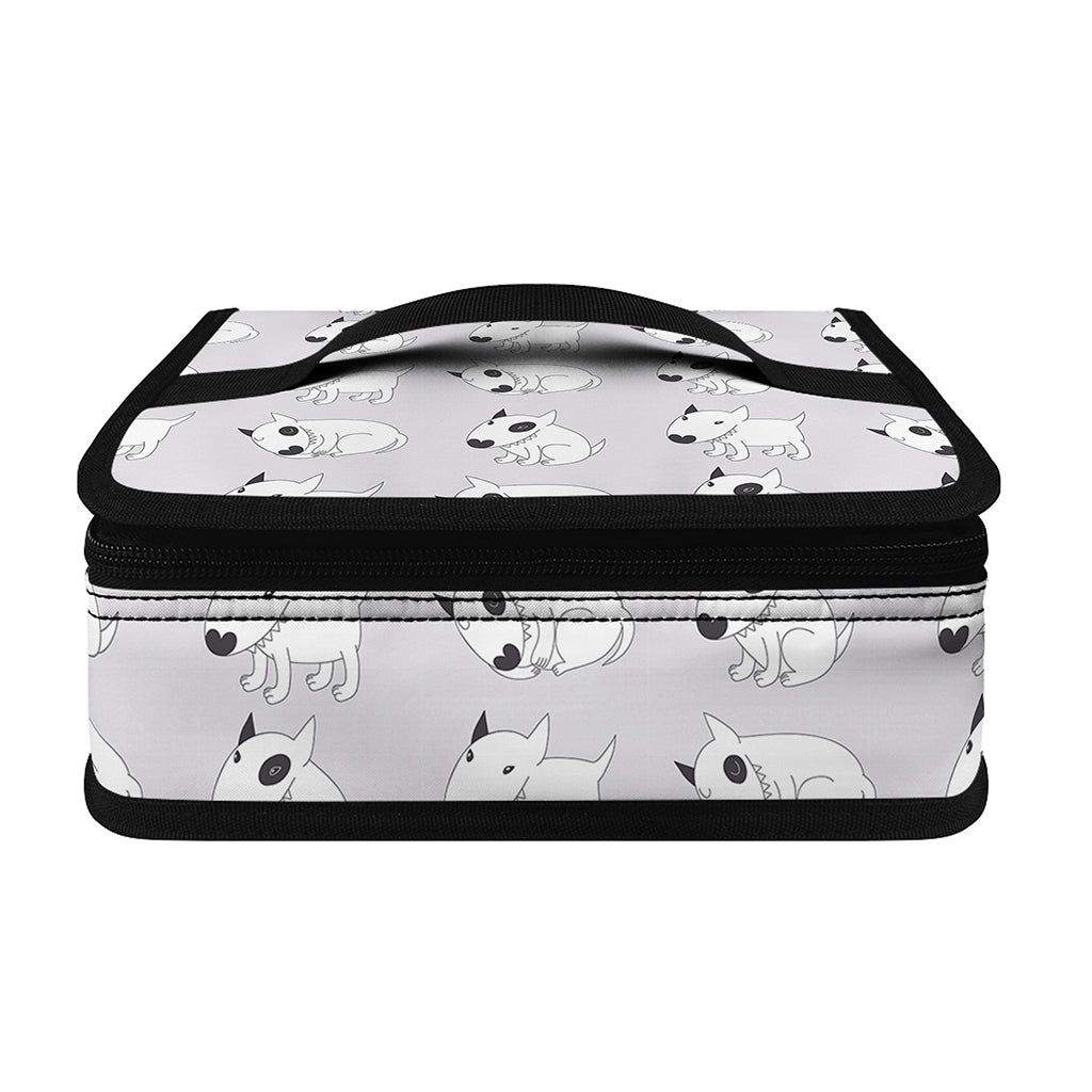 Doodle Bull Terrier Pattern Print Small Lunch Bag