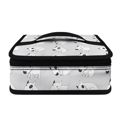Doodle Bull Terrier Pattern Print Small Lunch Bag