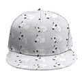 Doodle Bull Terrier Pattern Print Snapback Cap