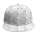 Doodle Bull Terrier Pattern Print Snapback Cap