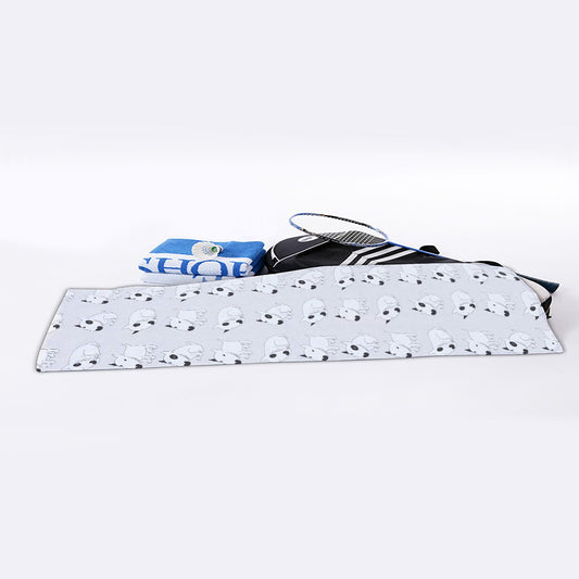 Doodle Bull Terrier Pattern Print Sports Towel