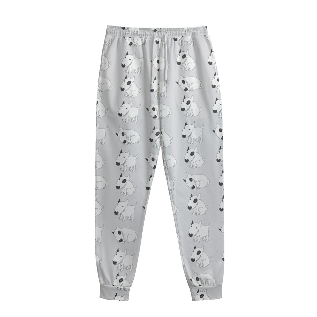 Doodle Bull Terrier Pattern Print Sweatpants