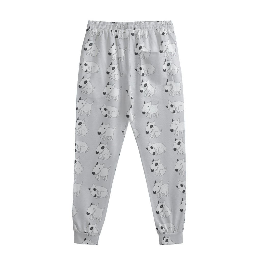 Doodle Bull Terrier Pattern Print Sweatpants