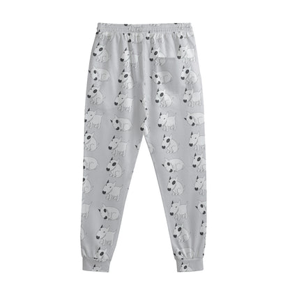 Doodle Bull Terrier Pattern Print Sweatpants