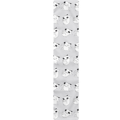 Doodle Bull Terrier Pattern Print Table Runner