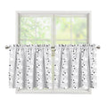Doodle Bull Terrier Pattern Print Tier Curtains