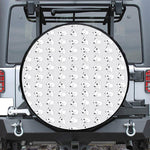 Doodle Bull Terrier Pattern Print Tire Cover