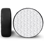 Doodle Bull Terrier Pattern Print Tire Cover