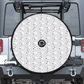 Doodle Bull Terrier Pattern Print Tire Cover With Camera Hole